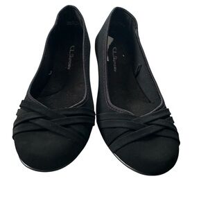 CL Laundry Shoes Black Ballet Flats Non Slip Soles Casual Loafers Size 7.5
